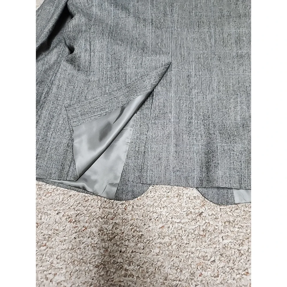 Vtg CHAPS By Ralph Lauren Wool Gray Blue Blazer Jacket 44R USA‎ Windowpane